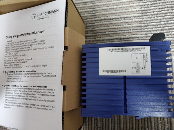 Hirschmann industrial Ethernet switch reference photograph